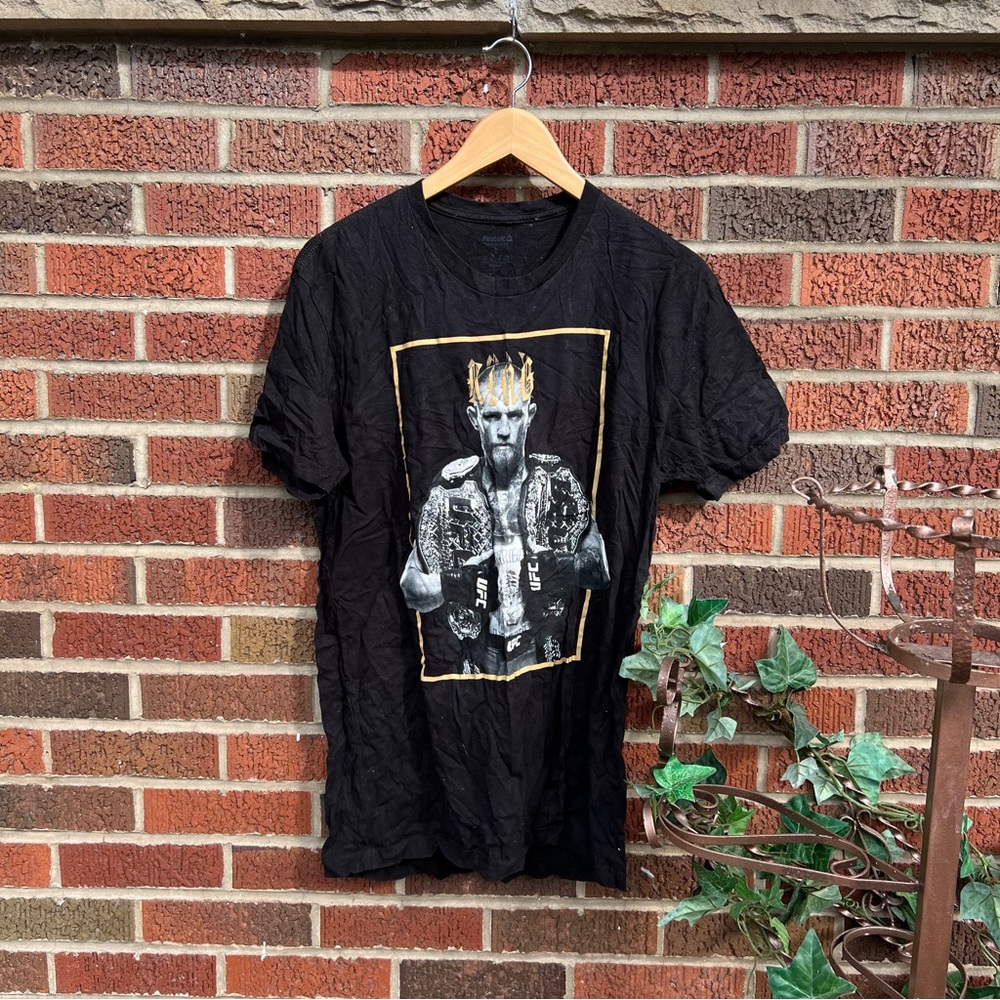 Reebok Conor McGregor Black Fighting Short Sleeve Tee Shirt